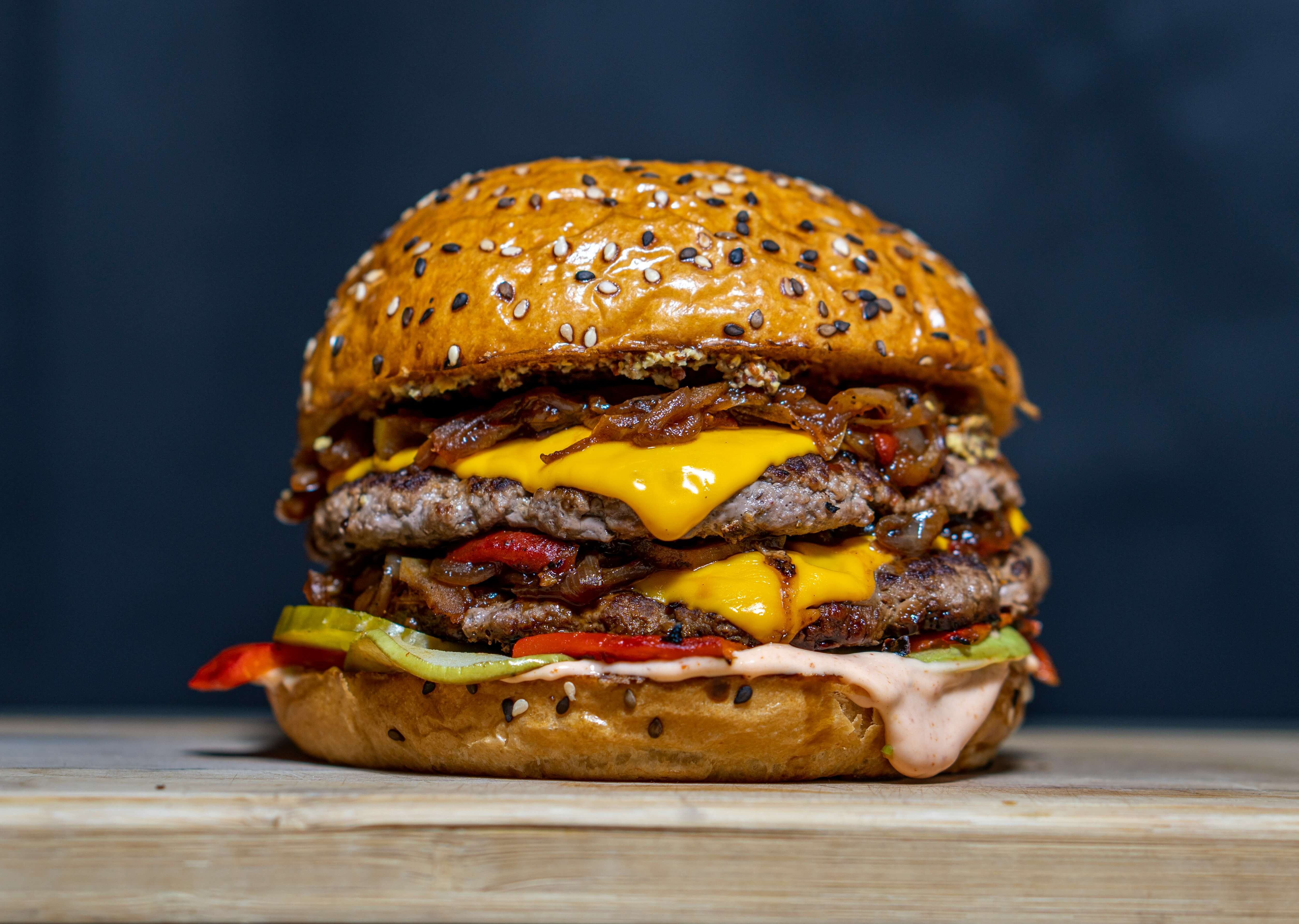 a double cheeseburger
