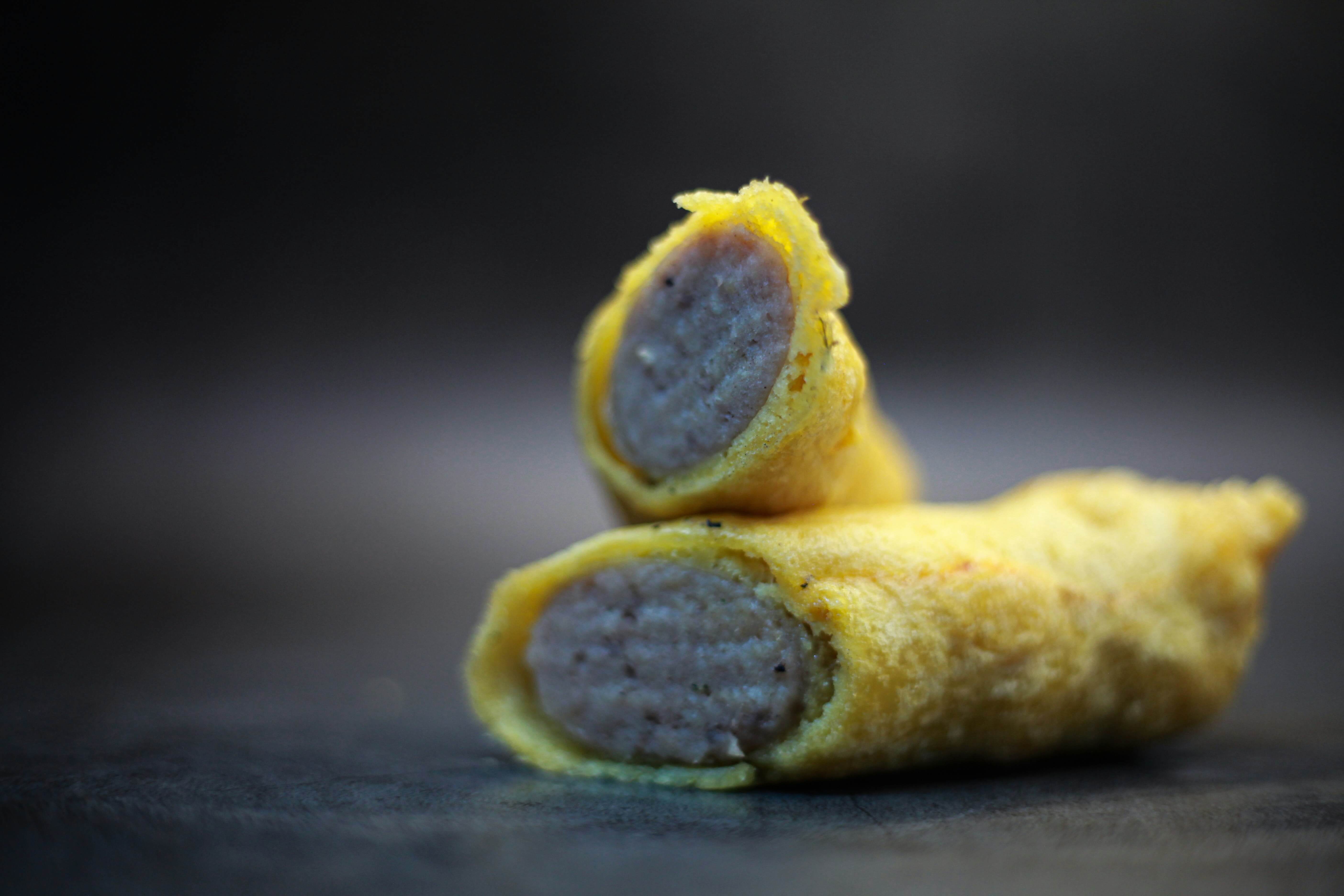 Sausage fried in batter