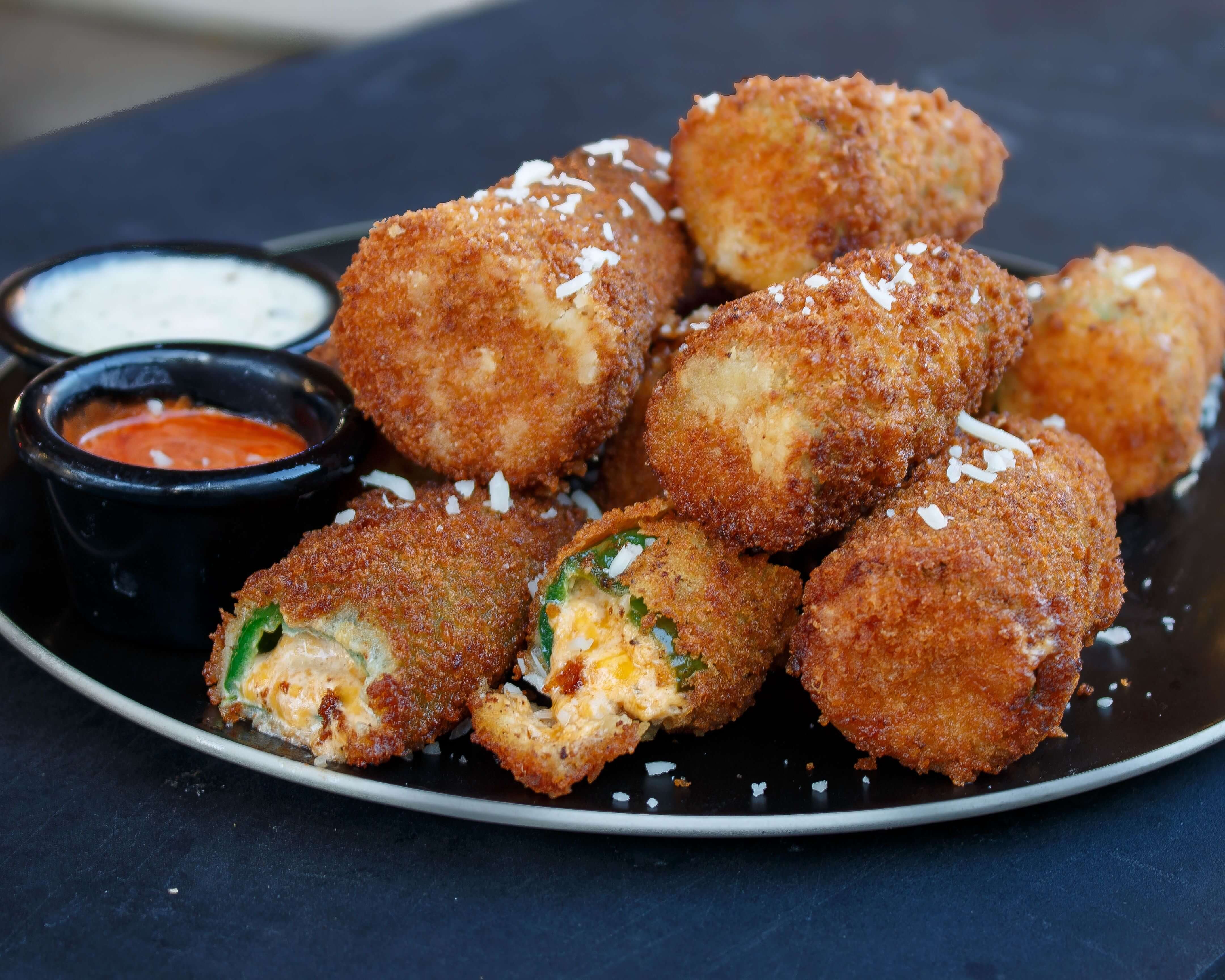A portion of jalapeño poppers